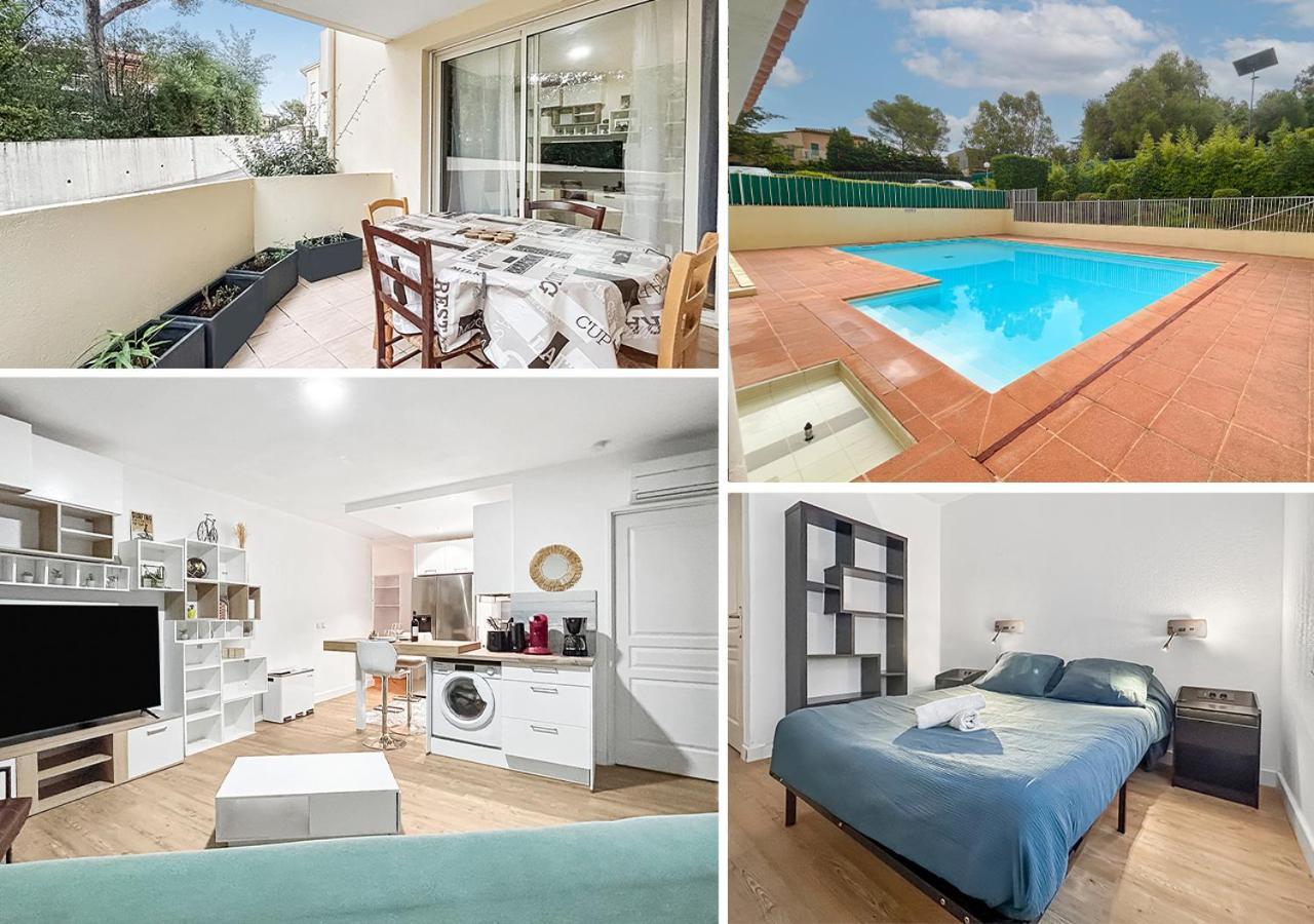 Balcon, Parking, Piscine Et Clim' A 2 Pas Du Port Santa Lucia Apartment Saint-Raphael  Bagian luar foto